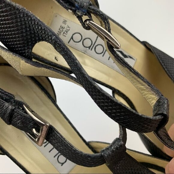 Paloma heels 7 Italian leather snakeskin print - Picture 9 of 12